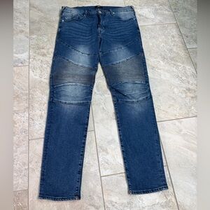 True Religion Rocco Relaxed Skinny Moto Jeans for Men
